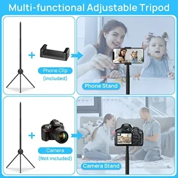 QIAYA 14" Ring Light with Stand & Phone Holder for Perfect Lighting