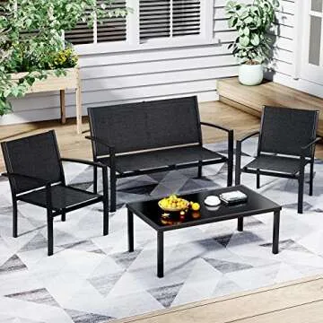 Greesum 4 Pieces Patio Furniture Set - Stylish Outdoor Furniture for All Spaces