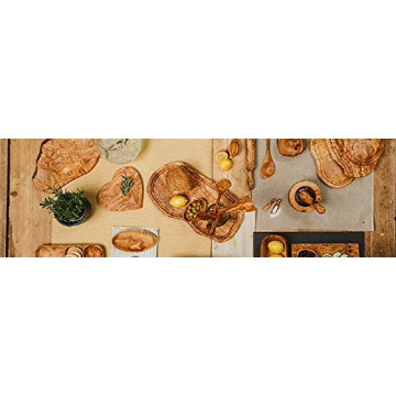 Naturally Med Olive Wood Cutting Board 14 inch for Kitchen