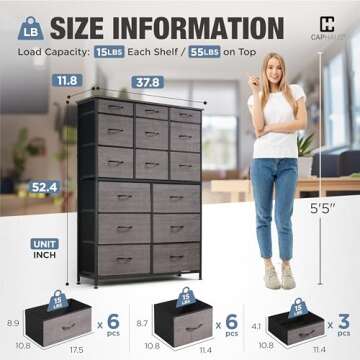 Organized Living with CAPHAUS Fabric Storage Tower