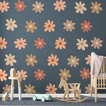 Qeeenar Daisy Wall Stickers 36 Pcs Vibrant Decor