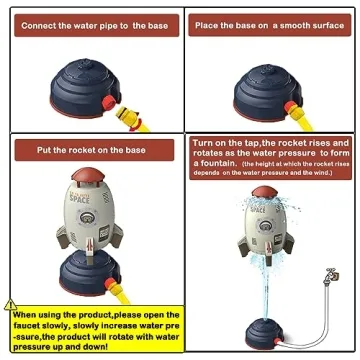 Rocket Sprinkler Water Toy for Summer Fun & Play