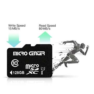 INLAND 128GB MicroSDXC Card with Adapter for Fast Storage