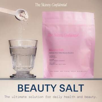 The Skinny Confidential Beauty Salt- Hydration Powder Contain Grass-Fed Colostrum, Electrolytes & Pe...