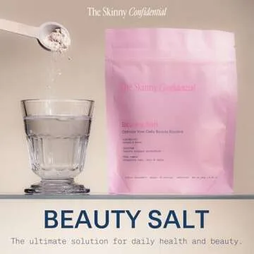 The Skinny Confidential Beauty Salt- Hydration Powder Contain Grass-Fed Colostrum, Electrolytes & Pe...