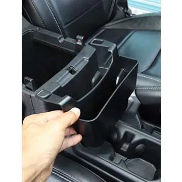Savadicar Center Console Hanging Storage Organizer, Armrest ABS Tray for 2018-2024 Jeep Wrangler JL JLU 4XE and Jeep Gladiator JT, Interior Accessories, Black