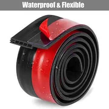 Suptikes 2 Pack Door Draft Stopper，Door Sweep for Exterior & Interior Doors,Door Bottom Seal Dust and Noise Insulation Weather Stripping Draft Guard Insulator, 1.8" W x 37" L,Black