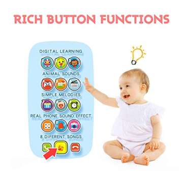 HISTOYE Baby Toy Phone with Music & Lights for Toddlers