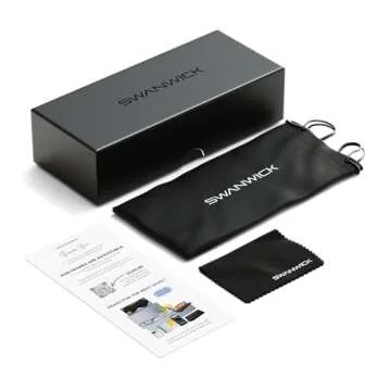 Swanwick NIGHT FITOVER Blue Light Blocking Fitover Glasses for Women, Men Anti Eyestrain Headache for Computer, Gaming, TV, Phone Screen. Sleep Aid. w/FREE $497 Training Course (Regular, Black)