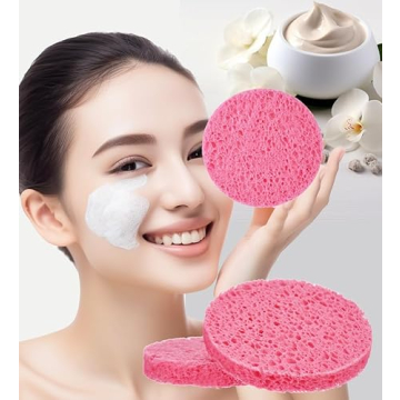 METUUTER 50 PCS Natural Facial Sponges for Skincare