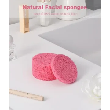 METUUTER 50 PCS Natural Facial Sponges for Skincare