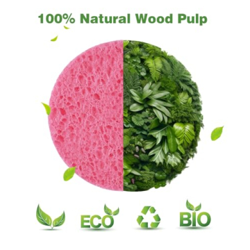 METUUTER 50 PCS Natural Facial Sponges for Skincare