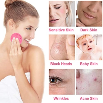 METUUTER 50 PCS Natural Facial Sponges for Skincare