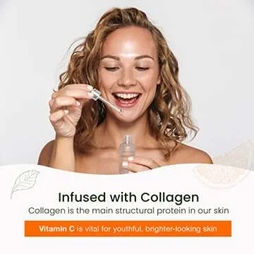 Natural Chemist Vitamin C Serum With Collagen - Dermatologist Tested, Skin Brightening, Anti-Aging, Acne Treatment, Fades Dark Spots, Cruelty Free Korean Skin Care For All Skin Types - 1.69 oz