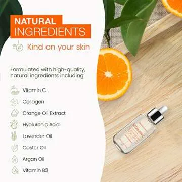 Natural Chemist Vitamin C Serum With Collagen - Dermatologist Tested, Skin Brightening, Anti-Aging, Acne Treatment, Fades Dark Spots, Cruelty Free Korean Skin Care For All Skin Types - 1.69 oz