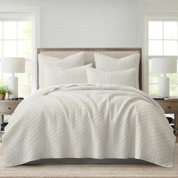 Levtex Home Homthreads Rowan Quilt Set - Full/Queen Cream Reversible Quilt