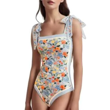 Reversible Floral One-Piece Bathing Suit for Women