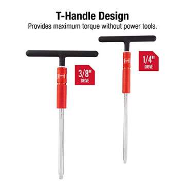 SUNEX TOOLS 9727 1/4-Inch and 3/8-Inch Drive Adjustable T-Handle Speed Wrench Set, 2-Piece