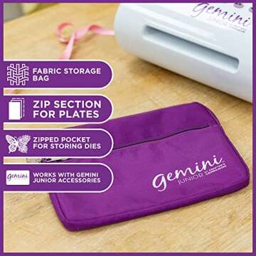 Gemini Junior Accessories-Purple 6"x 9" Plate Storage Bag, 6-Inch x 8.9-Inch