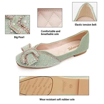 Rhinestone Ballet Flats for Weddings & Casual Events