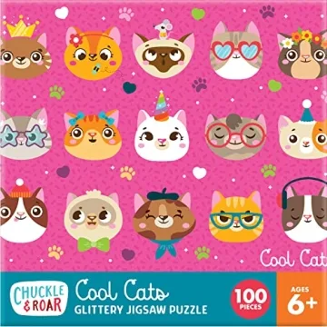 Chuckle & Roar Cool Cats 100 PC Jigsaw Puzzle