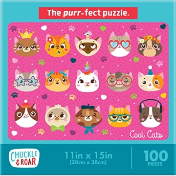 Chuckle & Roar Cool Cats 100 PC Jigsaw Puzzle