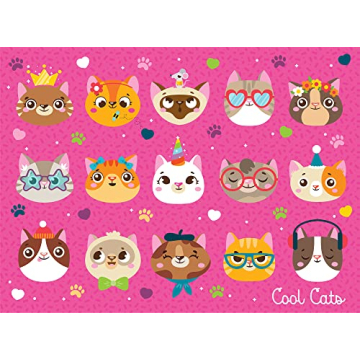 Chuckle & Roar Cool Cats 100 PC Jigsaw Puzzle