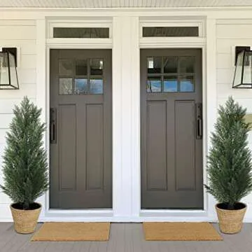 Bloom Times 2 Pack 4ft Topiary Trees for Outdoor Decor