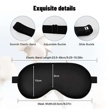 Luxurious Silk Eye Mask - Adjustable Comfort for Sleep
