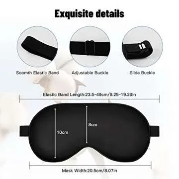Luxurious Silk Eye Mask - Adjustable Comfort for Sleep