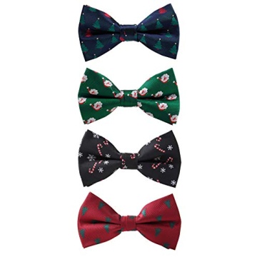 Festive GUSLESON Christmas Bowties - 4PCS for Every Celebration