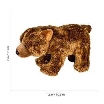 Wildlife Tree 12 Inch Plush Grizzly Bear for All Ages