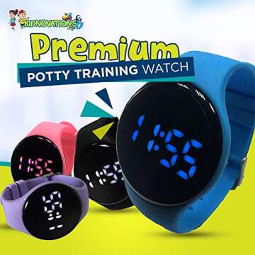 Kidnovations Premium Potty Training Watch - Toilet Training Timer - Rechargeable Water Resistant Dig...