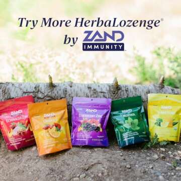 Zand Immunity Cherry Echinacea Zinc HerbaLozenge Throat Drops | No Corn Syrup or Cane Sugar (15 Lozenges)
