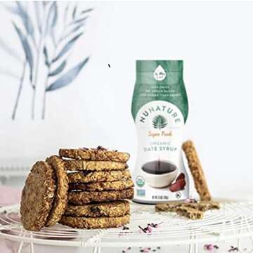 NUNATURE Natural/Organic Medjool Date Syrup - Get Going Baking Nuts With Our 12.3oz Of Sweet Low-glycemic, Gluten-Free, Vegan, Paleo, & Kosher Friendly Delicacy (Organic, Pack of 1)