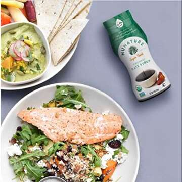 NUNATURE Natural/Organic Medjool Date Syrup - Get Going Baking Nuts With Our 12.3oz Of Sweet Low-glycemic, Gluten-Free, Vegan, Paleo, & Kosher Friendly Delicacy (Organic, Pack of 1)