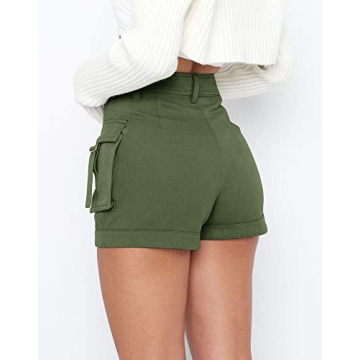 High Waist Cargo Shorts for Women - Summer Comfort