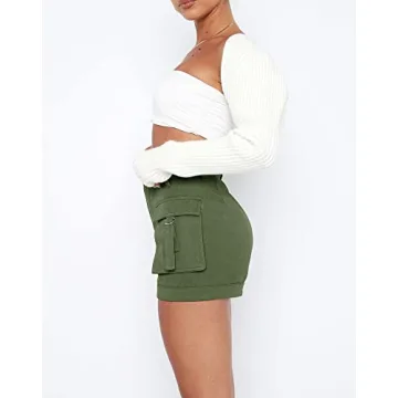 High Waist Cargo Shorts for Women - Summer Comfort