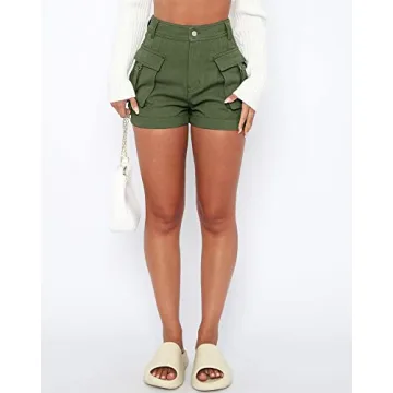 High Waist Cargo Shorts for Women - Summer Comfort