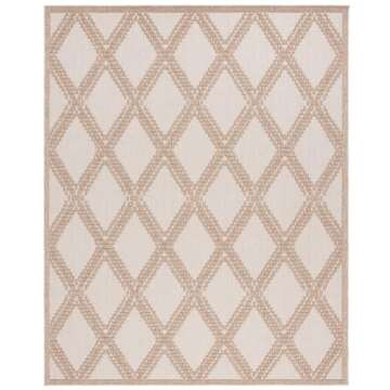 SAFAVIEH Martha Stewart x Outdoor Collection Area Rug - 8' x 10', Beige & Brown, Indoor/Outdoor & Wa...