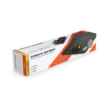 SteelSeries QcK Heavy - Large - Gaming Mouse Pad - Extra Thick Non-Sip Rubber Pad - Exslusive Microfiber Surface - Peak Tracking and Stability - Optimized For Gaming Sensors
