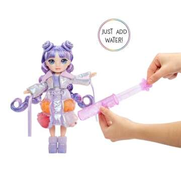 Rainbow High Winter Wonderland Violet - Purple 11” Fashion Doll with Magic Snow Hidden in Fashion That Puffs Up with Water, and Snowman Kit, Great Gift for Kids 4-12 Years Old