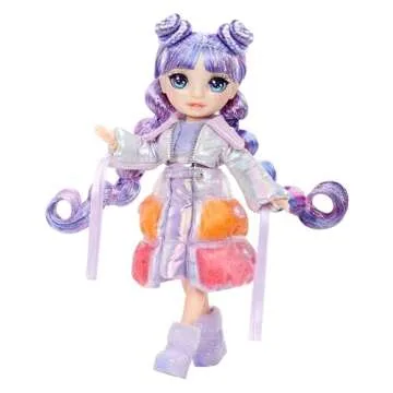 Rainbow High Winter Wonderland Violet - Purple 11” Fashion Doll with Magic Snow Hidden in Fashion That Puffs Up with Water, and Snowman Kit, Great Gift for Kids 4-12 Years Old