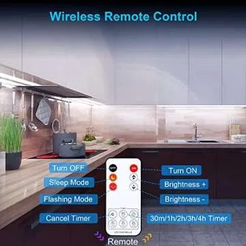 LAFULIT 8 PCS Under Cabinet Lighting Kit, Bright Under Cabinet Lights, Flexible Led Strip Lights with Remote and Power Adapter, for Kitchen Cabinets Shelf Desk Counter, 6000K Daylight White, 13ft