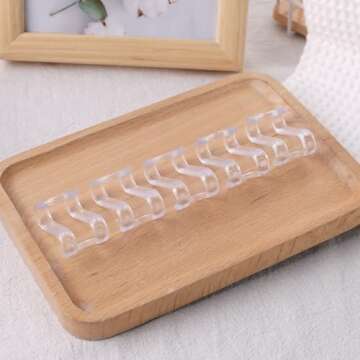 HAKDAY 60PCS Clear Clothes Hanger Connector Hooks, Heavy Duty Space Saving Hooks Hanger Connectors for Velvet Hangers Wooden Hangers Closet Organizer