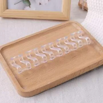 HAKDAY 60PCS Clear Clothes Hanger Connector Hooks, Heavy Duty Space Saving Hooks Hanger Connectors for Velvet Hangers Wooden Hangers Closet Organizer