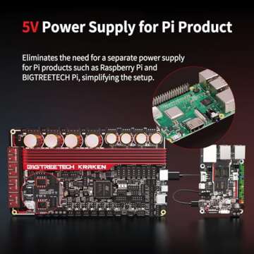 BIGTREETECH Kraken Control Board Onboard 8×TMC2160 Drivers Up to 60V High-Performance Perfect Fit Voron Phoenix CoreXY 3D Printer DIY Support Klipper/Marlin/RRF For HDMI5/HDMI7, EBB SB2209 CAN, BTT Pi