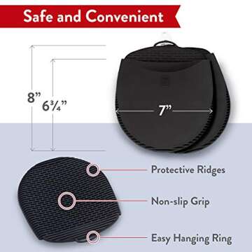 Kitchen Silicone Pot Holders - Flexible & Durable Oven Hotpads - Cooking Accessories with Pocket are...