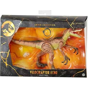 Jurassic World Velociraptor Echo 6" Collectible Figure with Movable Joints, Ages 8+