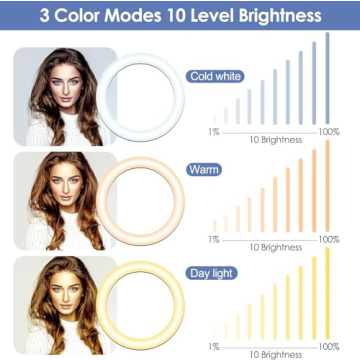 UBeesize LED Ring Light with Adjustable Tripod Stand